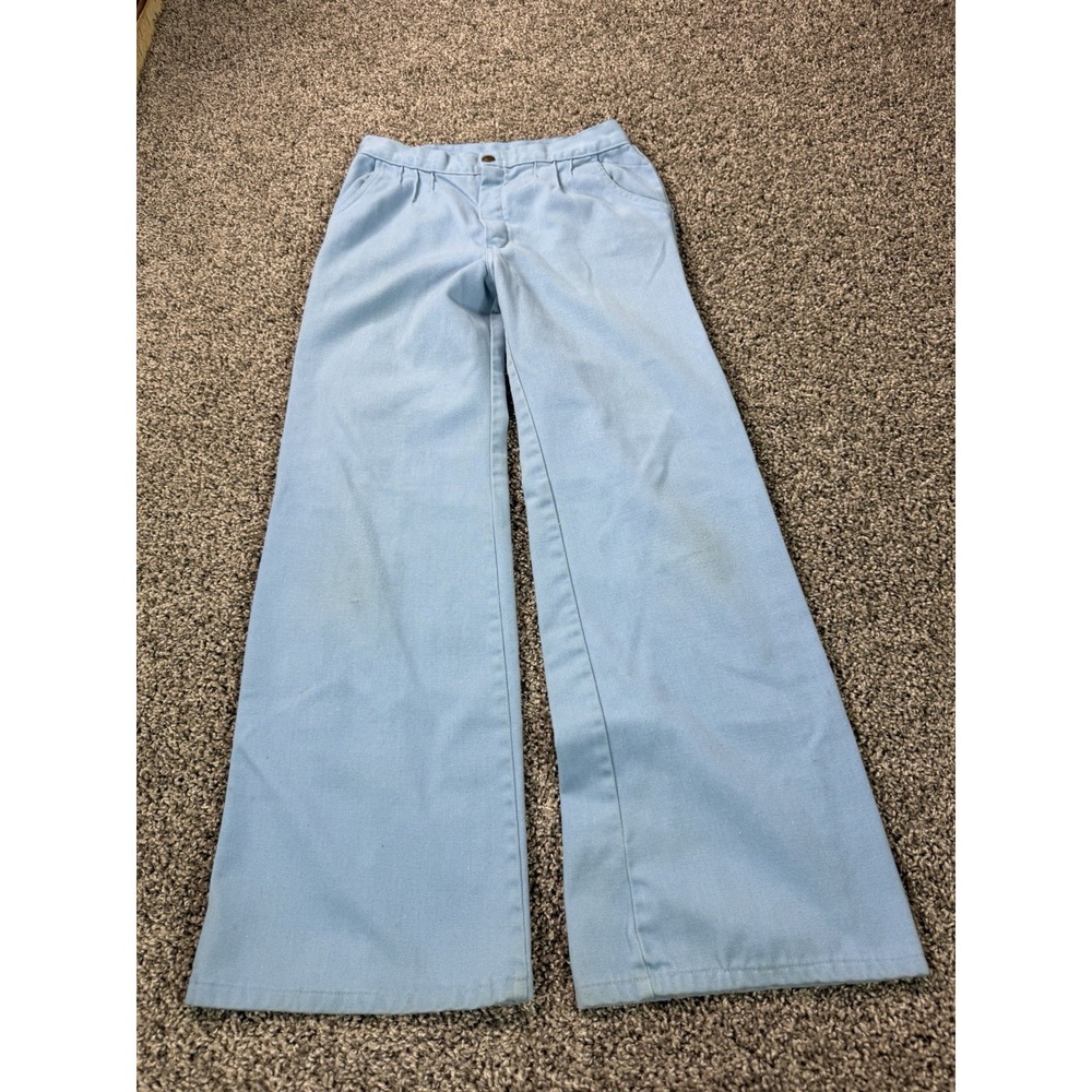 Vintage JCPenney Chino Pants Juniors Size 14 Blue Wide Leg